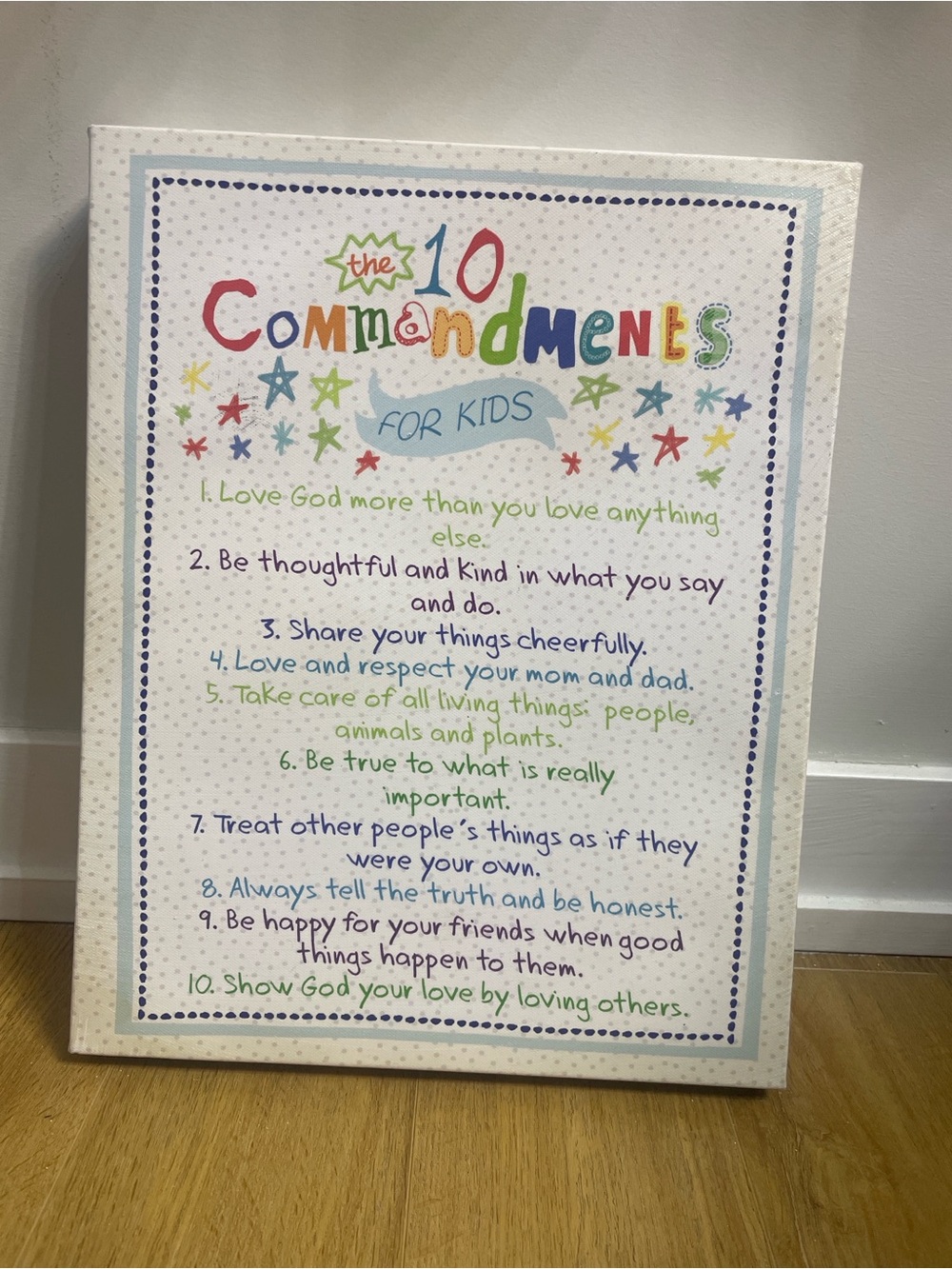 🤖3/$20🤖 Ready-to-Hang Wall Decor - The 10 Commandments For Kids.